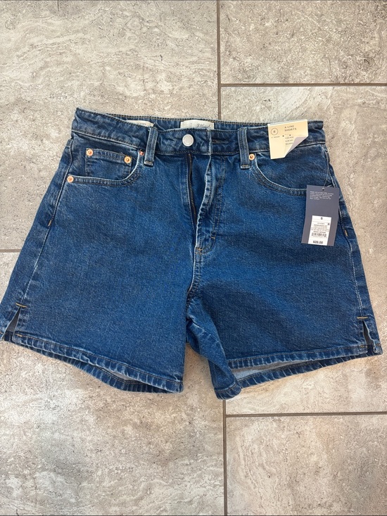Universal Thread Pants - High-Rise Dark Blue Denim Shorts